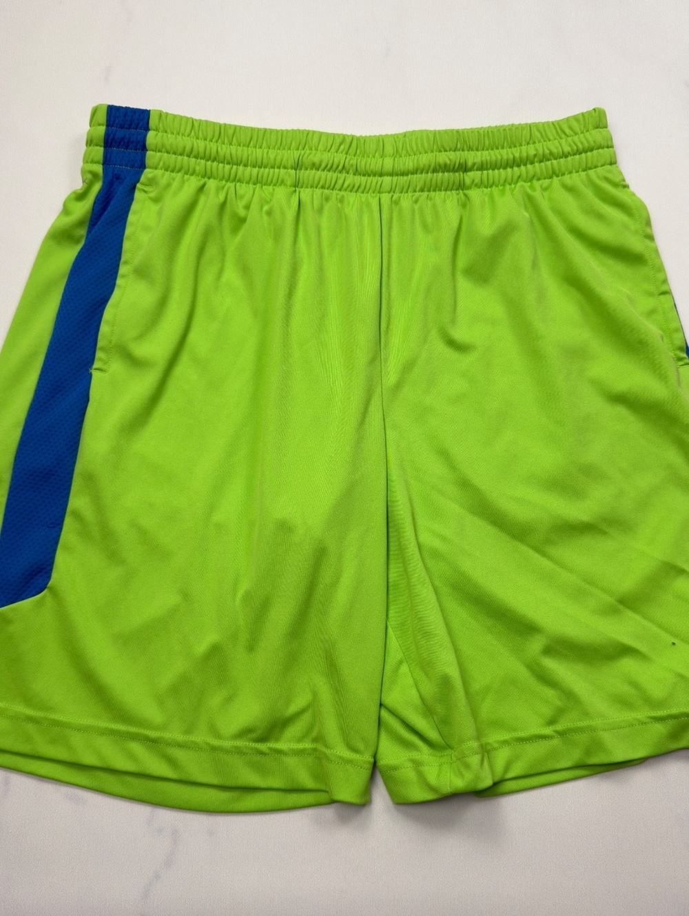 TEK GEAR Athletic Shorts Green Blue Accent - Boys XL Husky